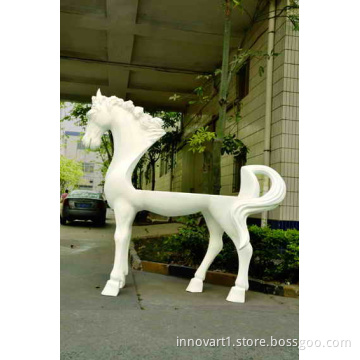 abstract resin horse sculpture